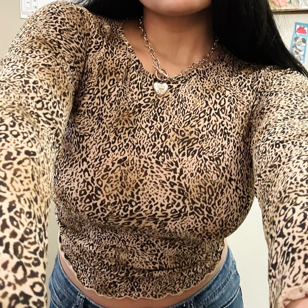 Vintage Liz Claiborne leopard print top